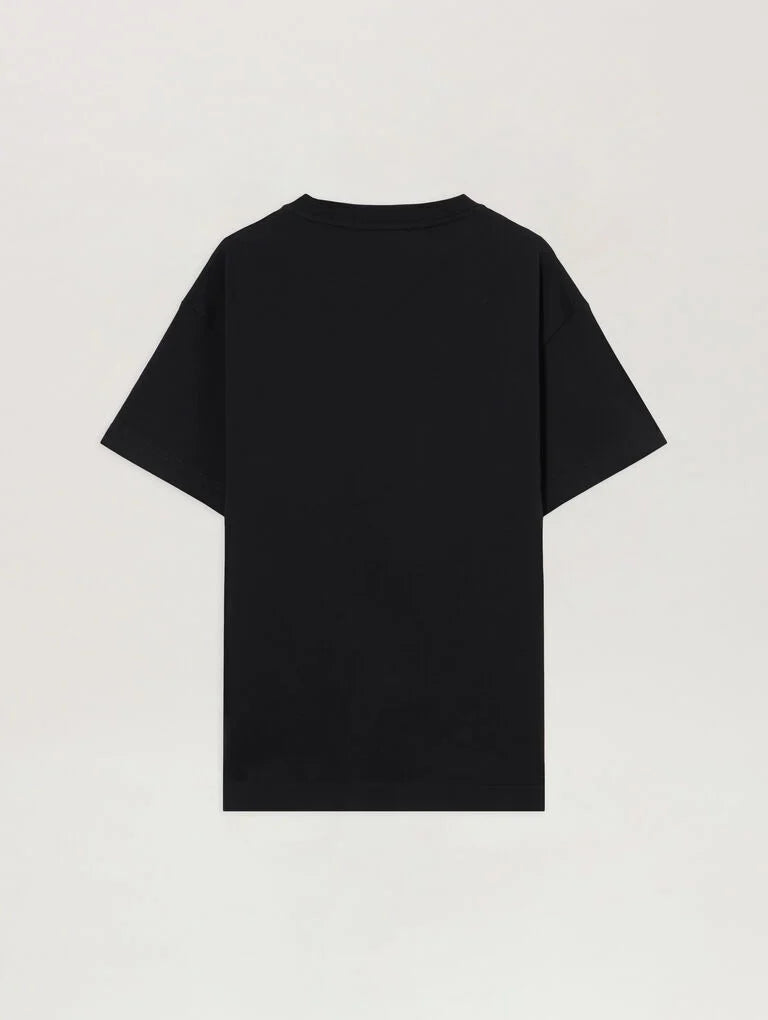 PALM ANGELS Neck Logo T-Shirt -  PALM ANGELS- M / Μαύρο-L / Μαύρο-XL / Μαύρο-XXL / Μαύρο