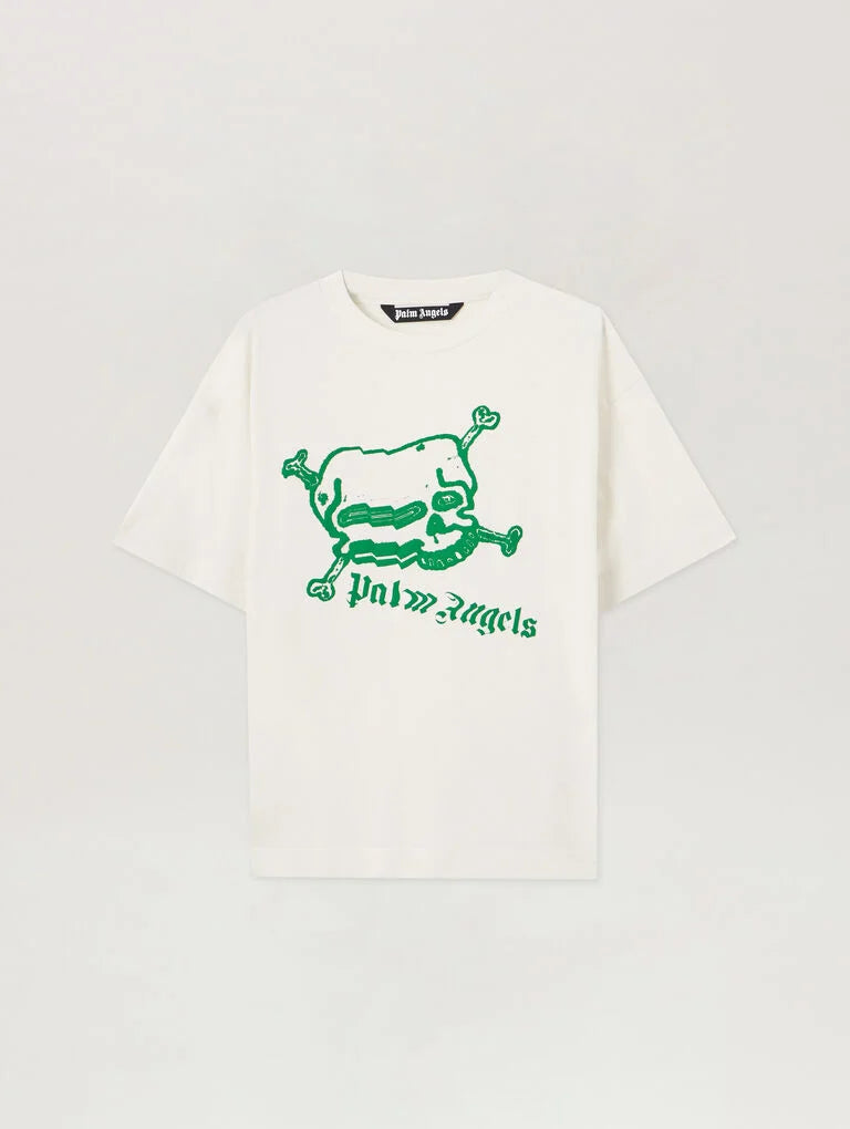 PALM ANGELS Skull T-Shirt -  PALM ANGELS- Λευκό / M-Λευκό / L-Λευκό / XL