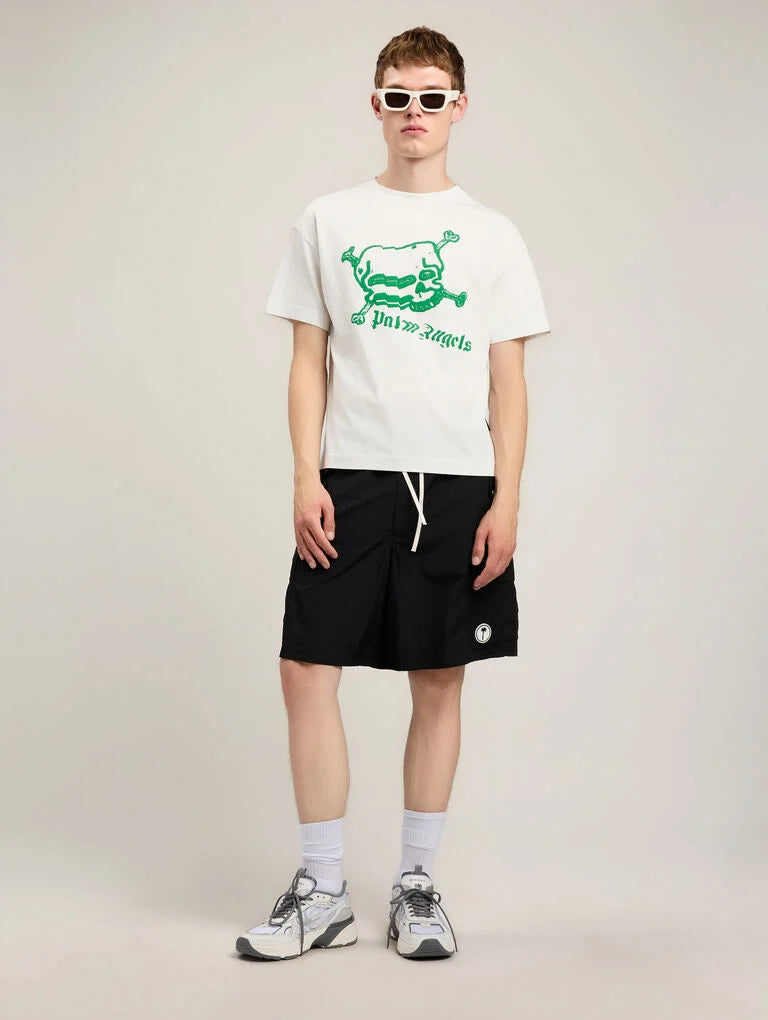 PALM ANGELS Skull T-Shirt -  PALM ANGELS- Λευκό / M-Λευκό / L-Λευκό / XL