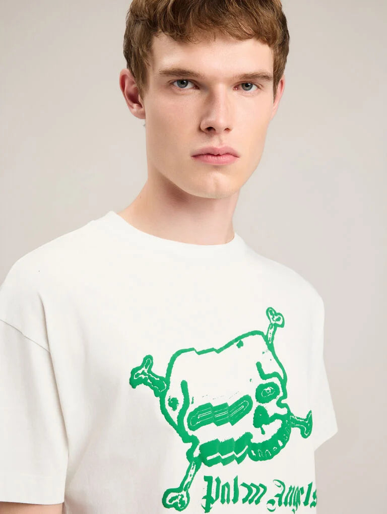 PALM ANGELS Skull T-Shirt -  PALM ANGELS- Λευκό / M-Λευκό / L-Λευκό / XL