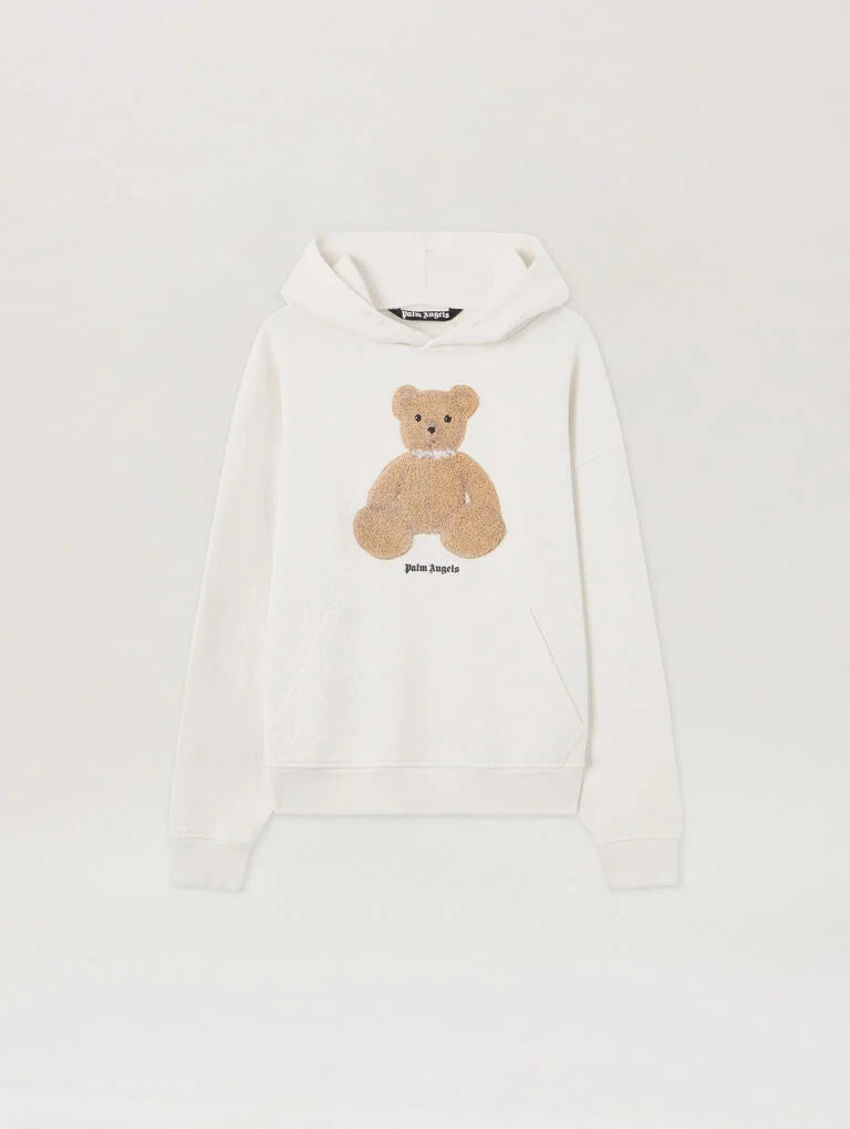 PALM ANGELS Bear Hoodie White