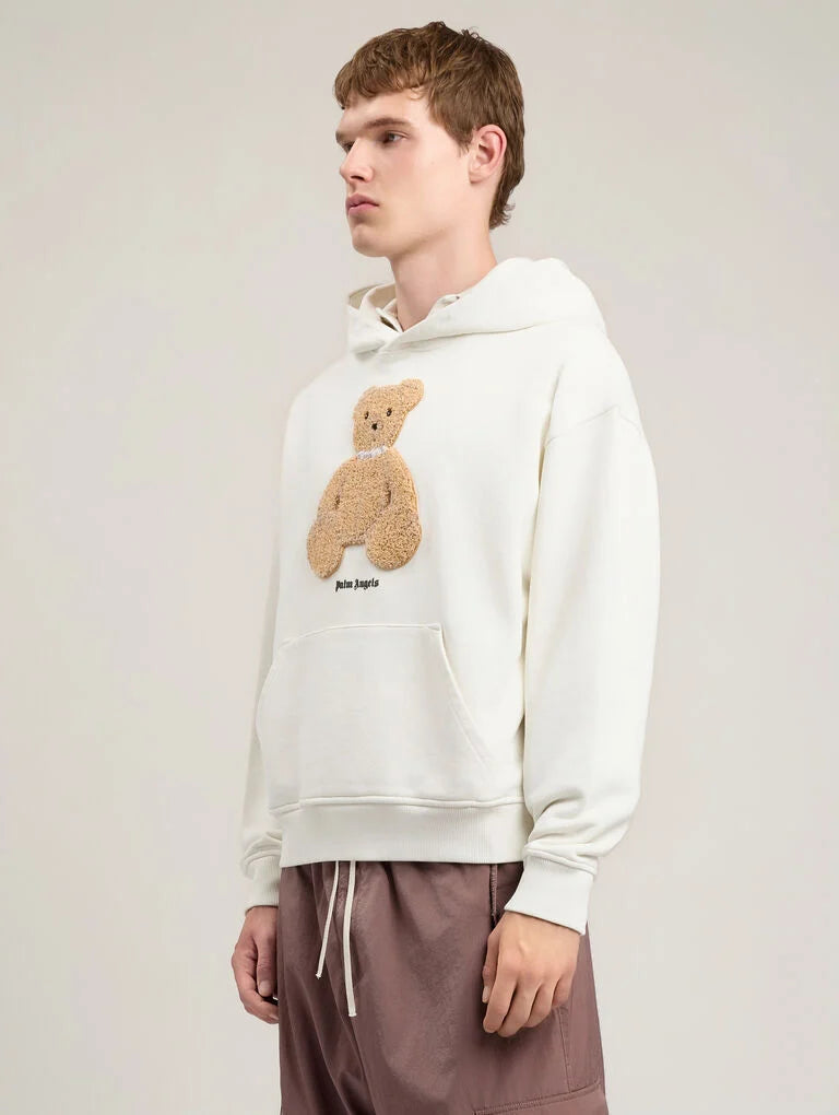 PALM ANGELS Bear Hoodie White