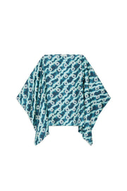 Printed Pure Silk Shirt -  MALIPARMI- Blue / One size