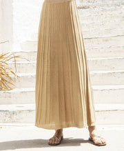 AGGEL Lurex Μακριά Φούστα Χρυσή / 7001K