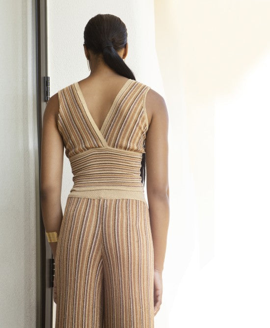 AGGEL Sunset Stripe Top / 1138K