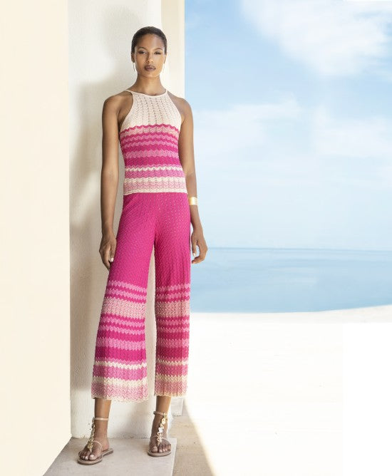 AGGEL Zigzag Lurex Top Pink-Gold / 1142K