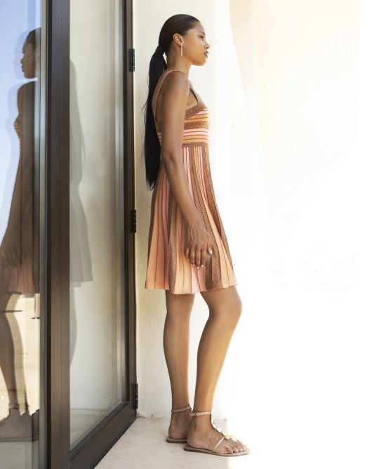 AGGEL Lurex Πολύχρωμο Mini Φόρεμα
