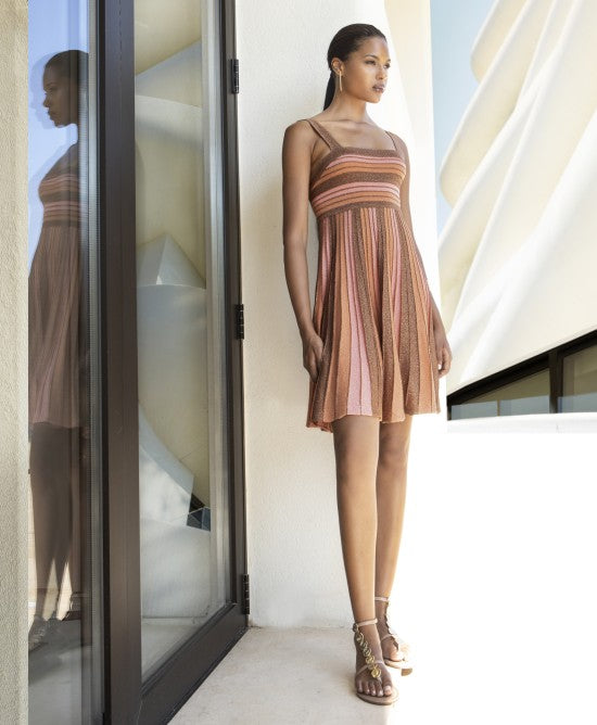 AGGEL Lurex Πολύχρωμο Mini Φόρεμα