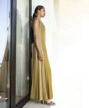 AGGEL Sunset Stripe Maxi Φόρεμα