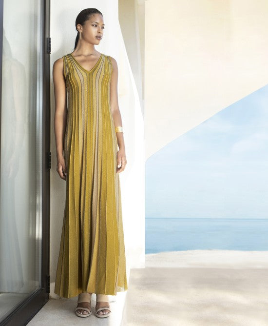AGGEL Sunset Stripe Maxi Φόρεμα
