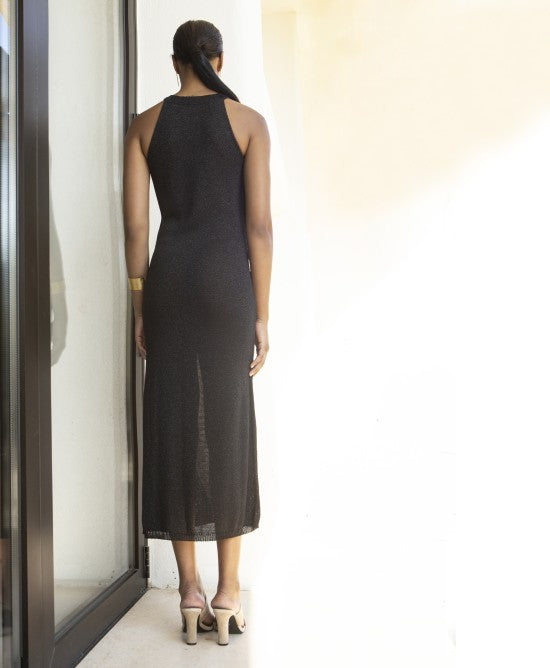 AGGEL Intarsia Lurex Midi Φόρεμα