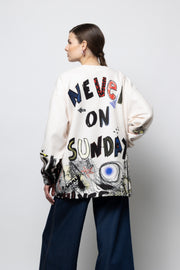 Ruth Iconic Jacket Ecru /31007 -  NEMA RESORTWEAR- OFF-WHITE / S-OFF-WHITE / M-OFF-WHITE / L