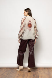 Regine Printed Shirt / 1N408 -  NEMA RESORTWEAR- Beige / S-Beige / M-Beige / L