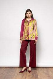 Amira Cotton Παντελόνι Ίσια γραμμή  / 3N221 -  NEMA RESORTWEAR- Red / S-Red / M-Red / L