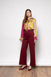 Amira Cotton Παντελόνι Ίσια γραμμή  / 3N221 -  NEMA RESORTWEAR- Red / S-Red / M-Red / L