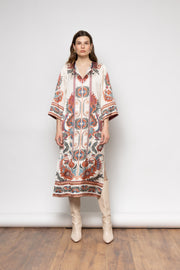 Elodie Long Dress / 7N014 -  NEMA RESORTWEAR- Geometric / S-Geometric / M-Geometric / L