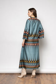 Athene Long Geometric Dress / 7N000 -  NEMA RESORTWEAR- Μπλε / S-Μπλε / M-Μπλε / L-Μπλε / XL