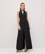 Φόρεμα μάξι με V άνοιγμα/ 53-3388 -  ACCESS FASHION- Black / 48-Black / 52