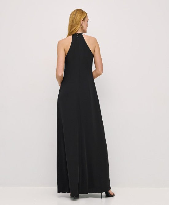 Φόρεμα μάξι με V άνοιγμα -  ACCESS FASHION- Black / 48-Black / 50-Black / 52