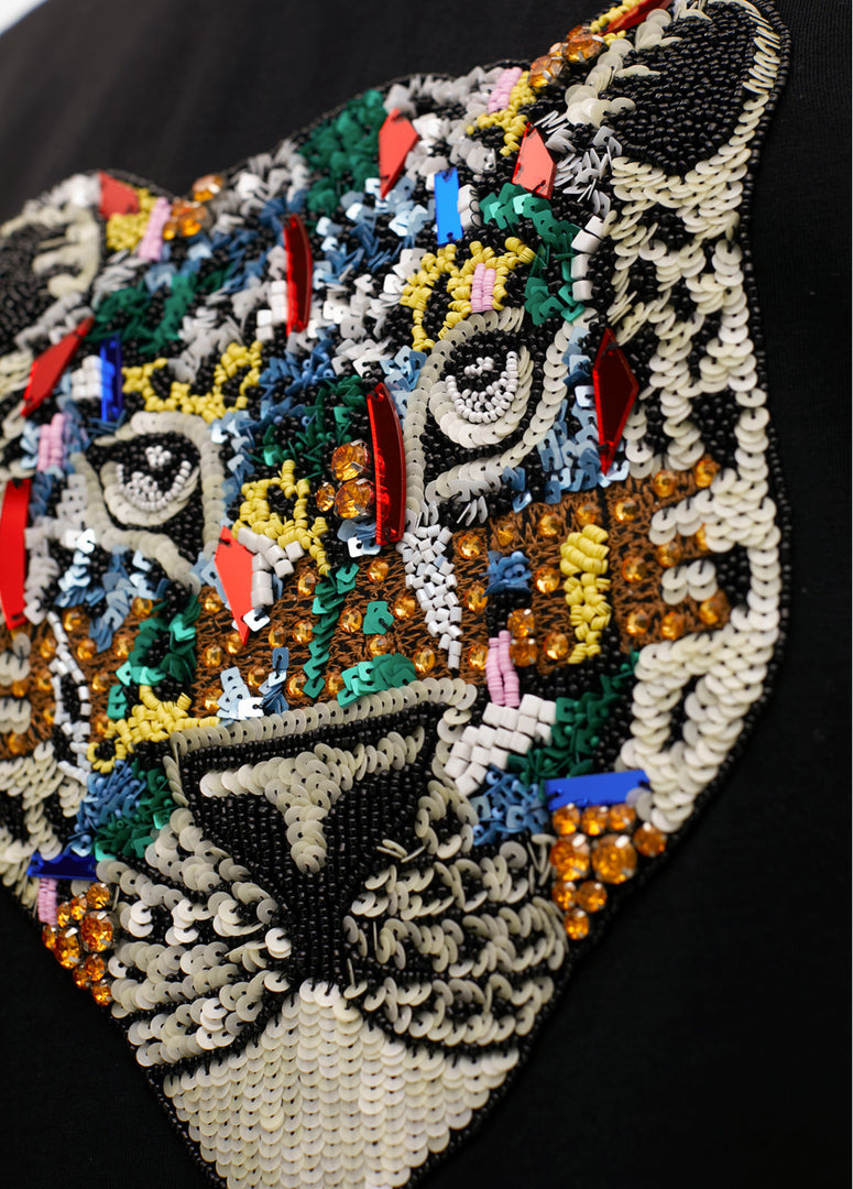 ANIMAL T-SHIRT WITH RHINESTONES / MF2515011