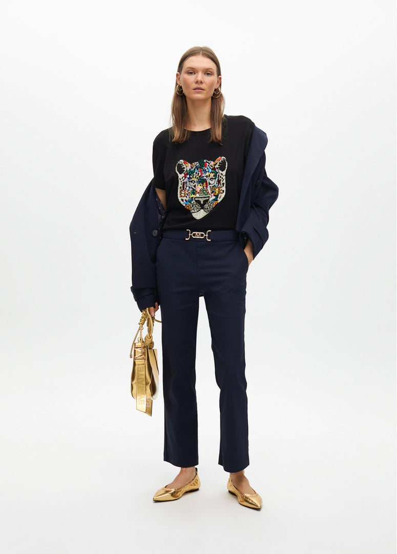 ANIMAL T-SHIRT WITH RHINESTONES / MF2515011