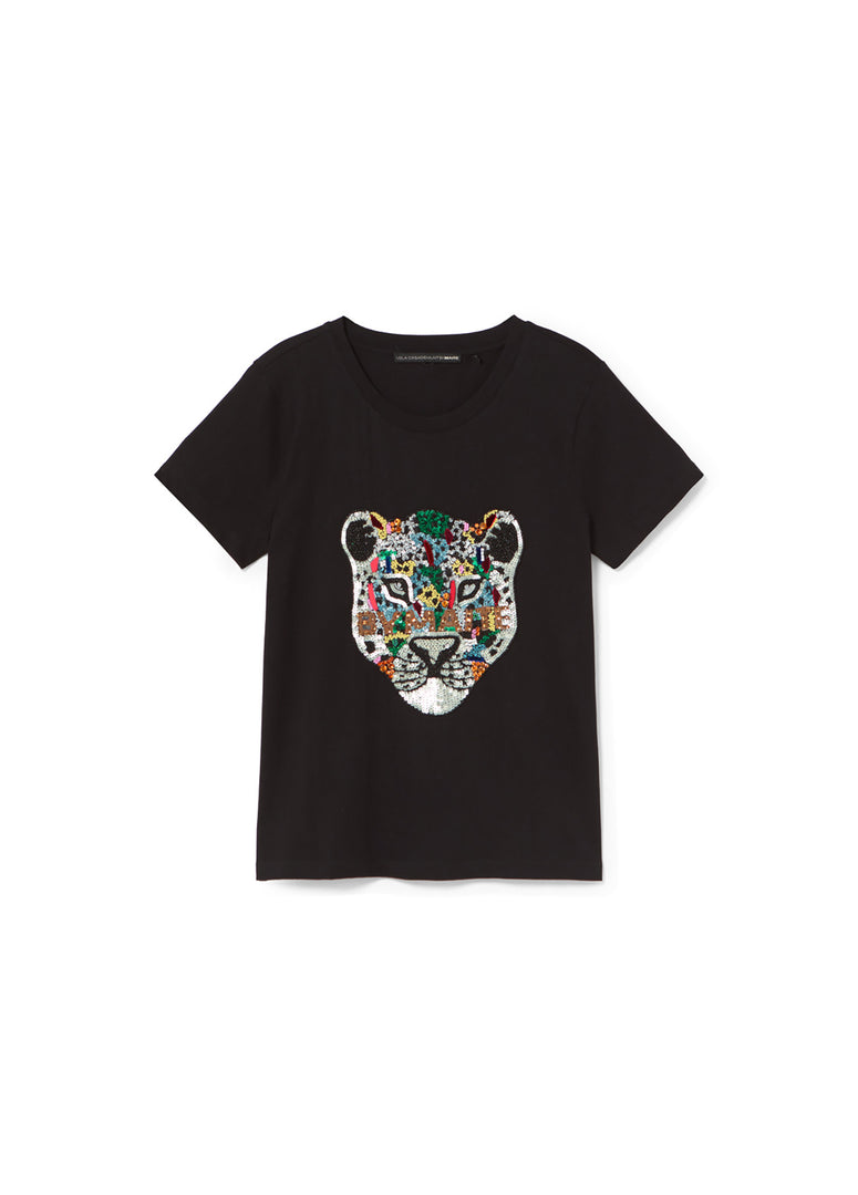 ANIMAL T-SHIRT WITH RHINESTONES / MF2515011