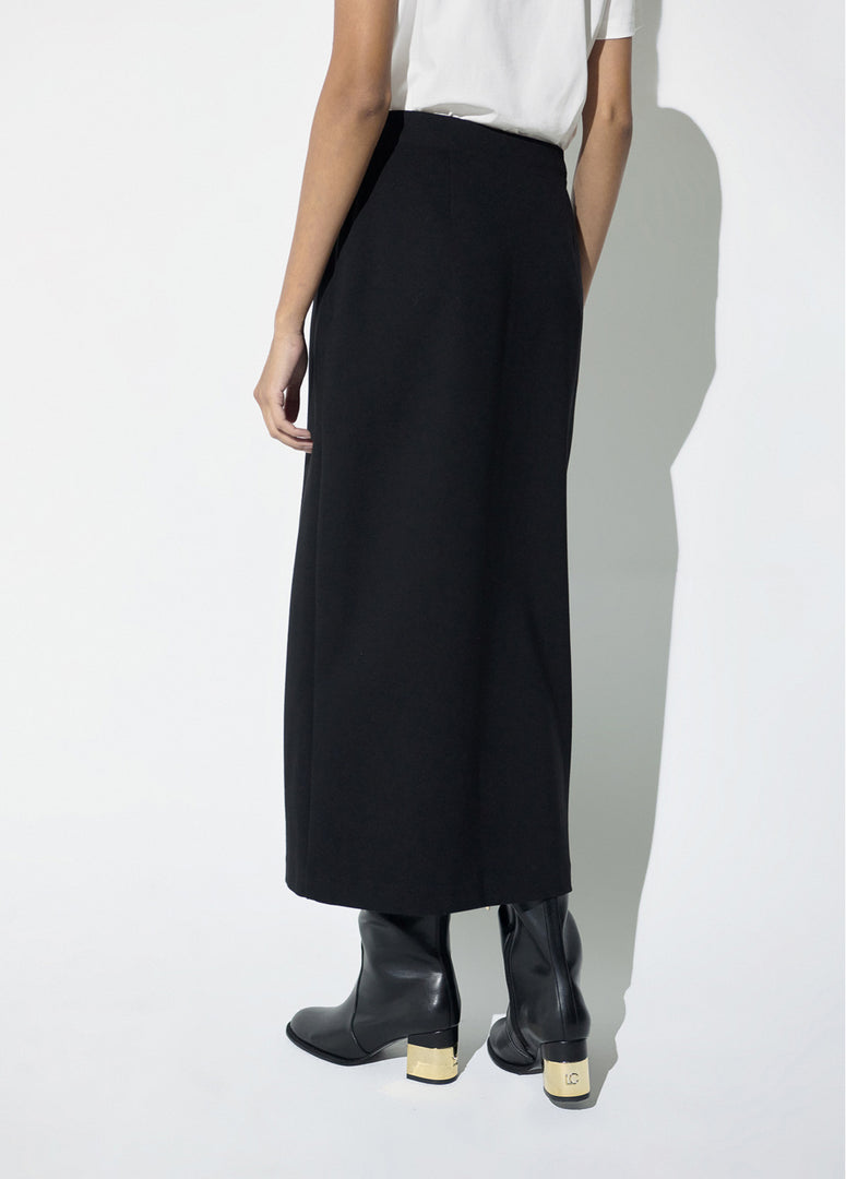 LOLA CASADEMUNT Midi Φούστα με P.U. & Roma Knit
