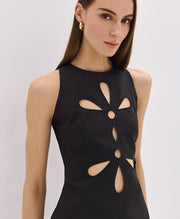 Φόρεμα μίνι cut-out/ 53-3015 -  ACCESS FASHION- Black / 42-Black / 44-Black / 46-Black / 48-Black / 50