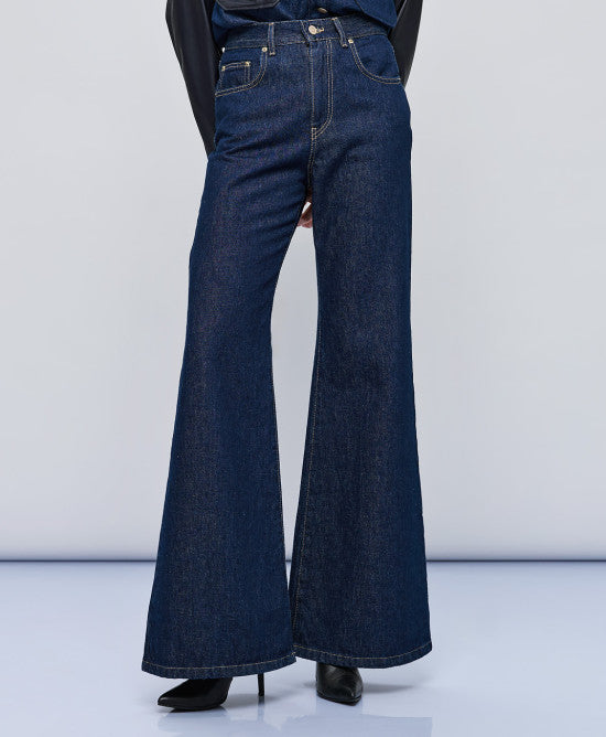 Παντελόνι denim καμπάνα / 54-8232 -  Love Boutique- Μπλε / S
