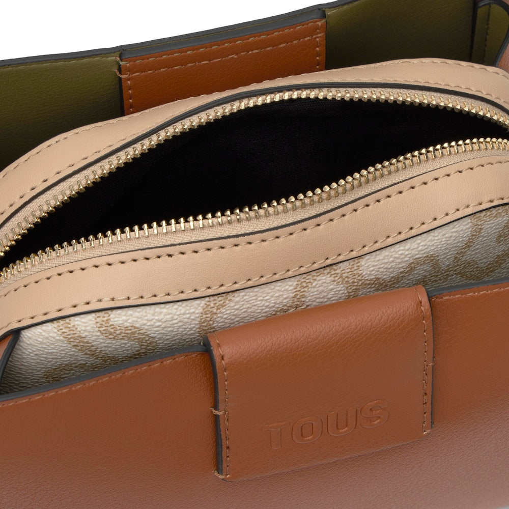 TOUS Μικρή Τσάντα City Kaos Icon σε κάμελ χρώμα / 2002355443