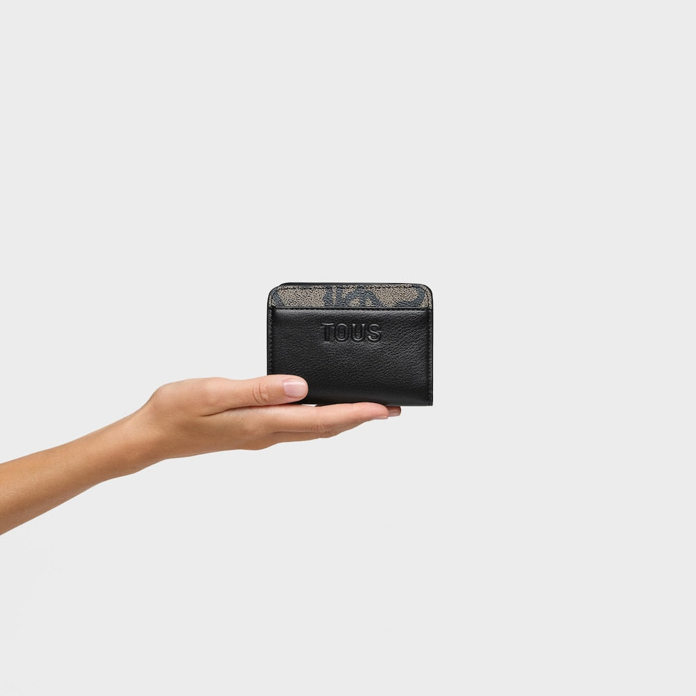 TOUS Πορτοφόλι Μεσαίου Μεγέθους KAOS ICON σε μαύρο χρώμα / 2002357351