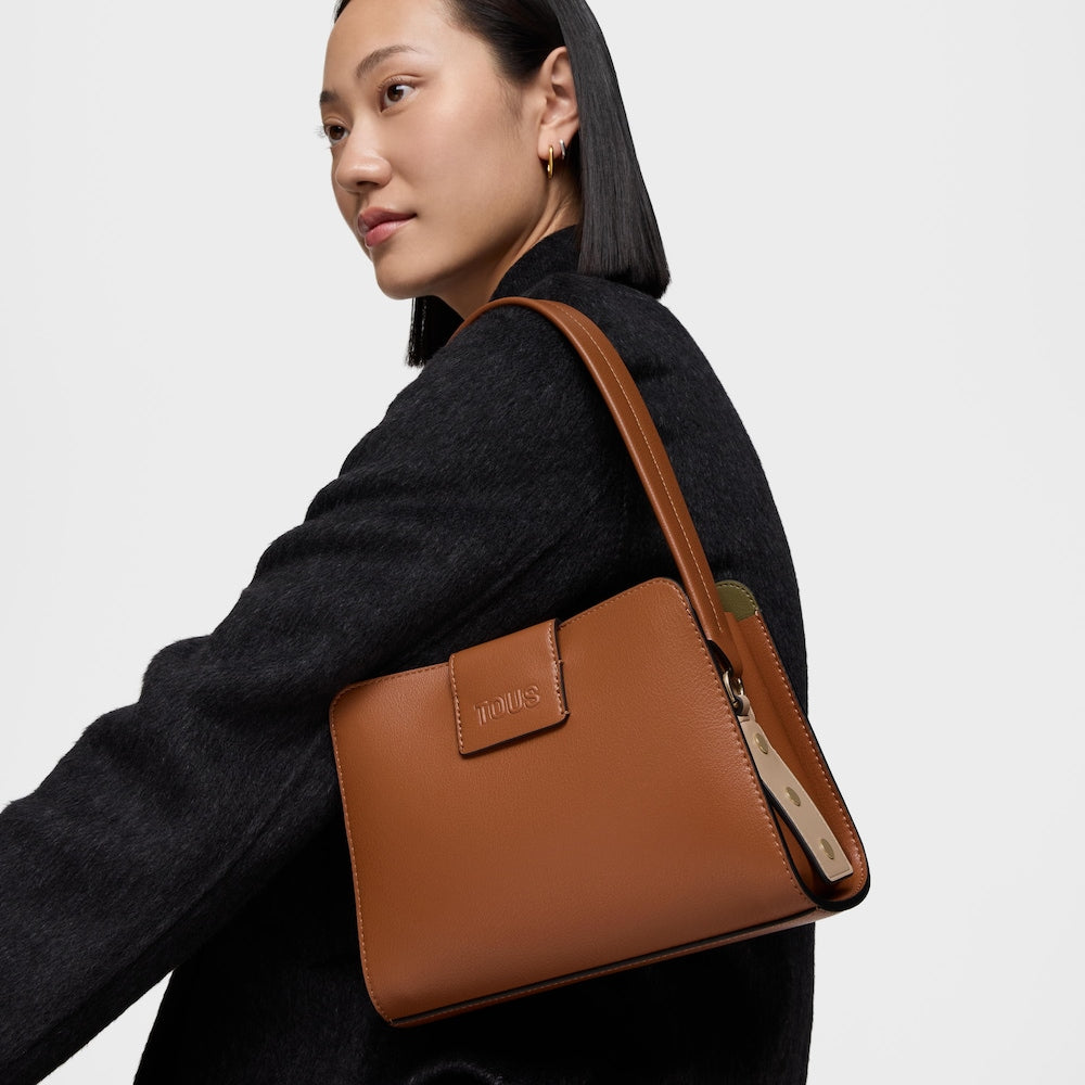 TOUS Μικρή Τσάντα City Kaos Icon σε κάμελ χρώμα / 2002355443