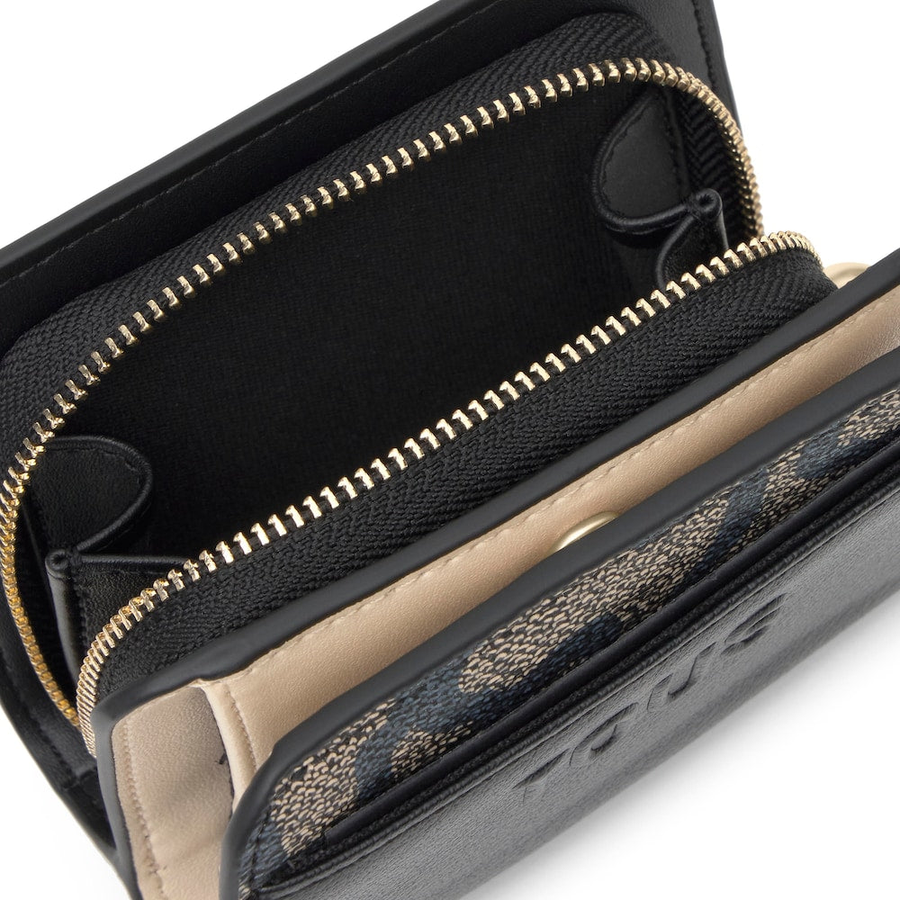 TOUS Πορτοφόλι Μεσαίου Μεγέθους KAOS ICON σε μαύρο χρώμα / 2002357351