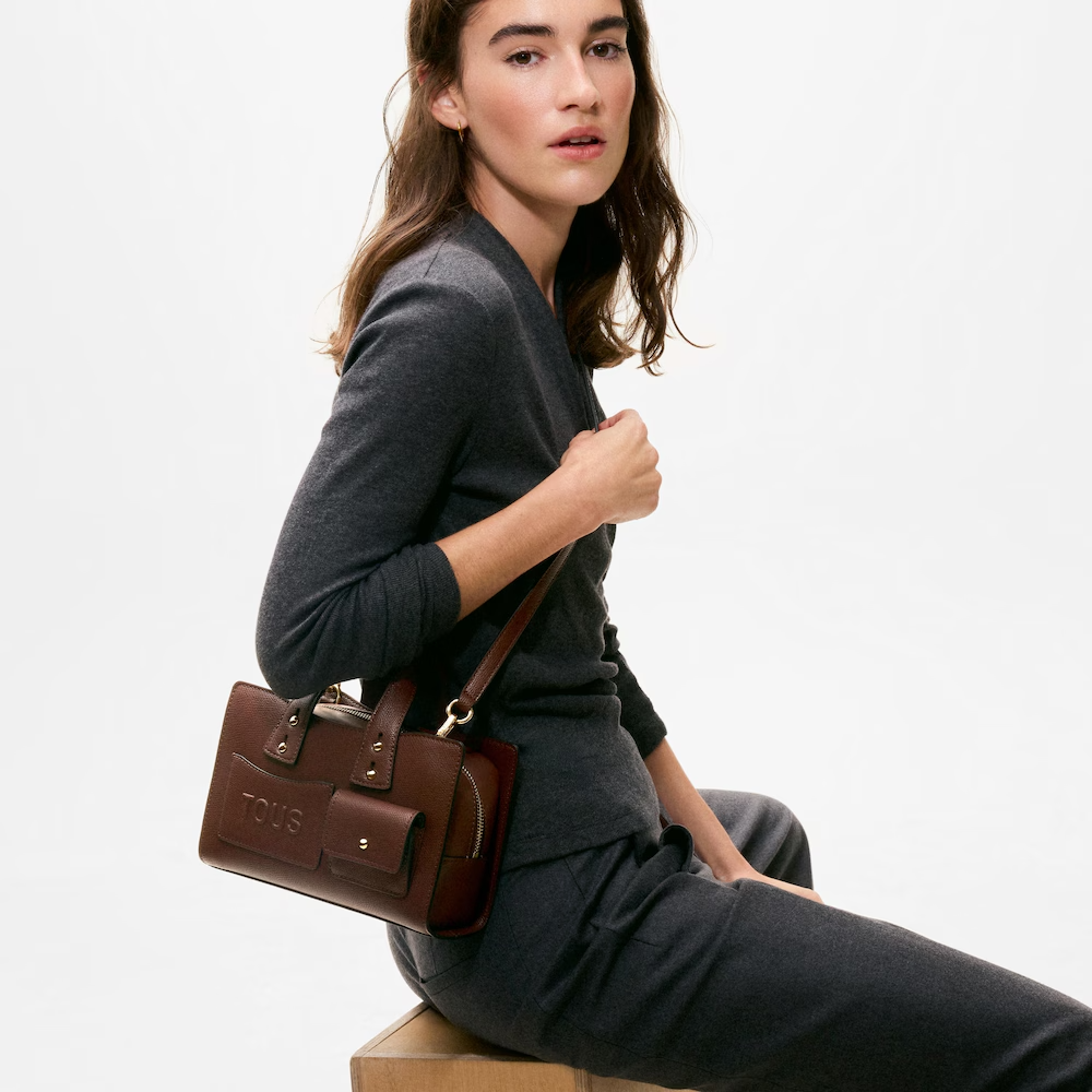 TOUS Back to Basics Bowling Bag σε καφέ χρώμα / 2002373361