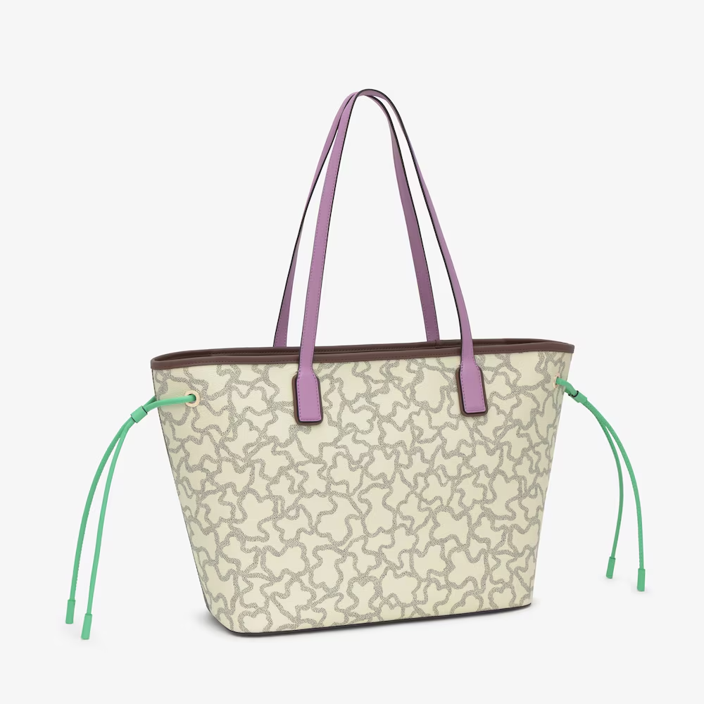 TOUS Μεγάλη Shopper Bag σε μαύρο και μώβ χρώμα / 2002462468