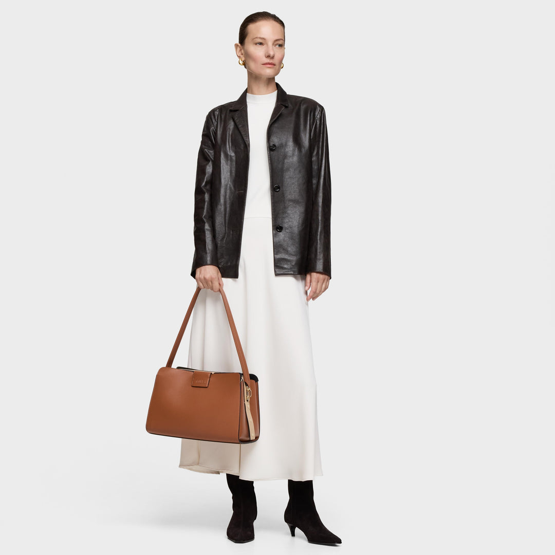 TOUS Μεσαίου Μεγέθους Τσάντα CITY KAOS ICON σε κάμελ χρώμα / 2002355243