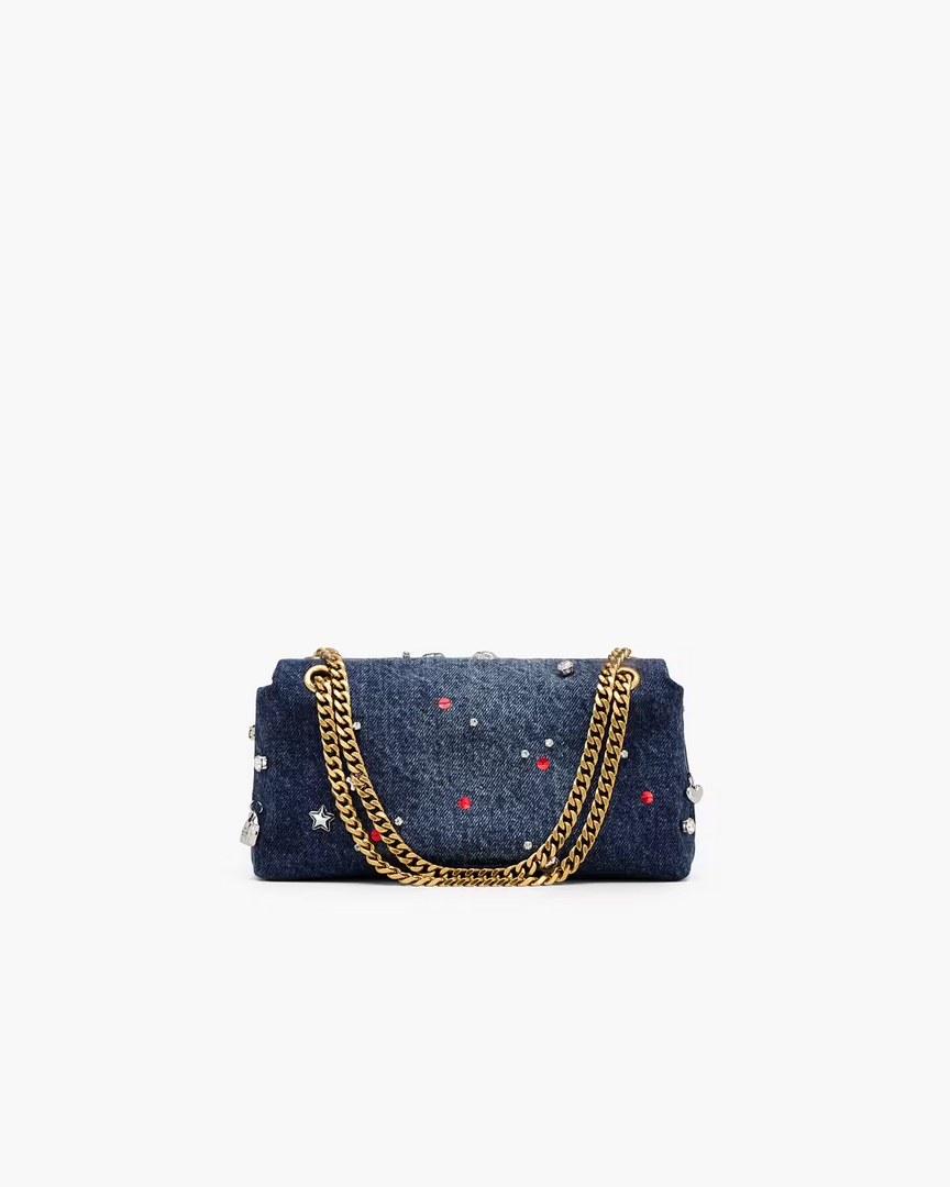 MARC JACOBS THE TRINKET CHARM DENIM DUAL CHAIN MINI BAG 2R5SMN017S02