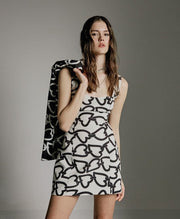 Φόρεμα με τύπωμα καρδιές/ 43-3047 -  ACCESS FASHION- OFF-WHITE / 46