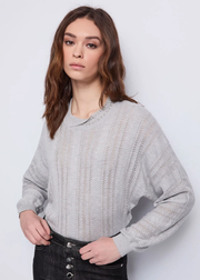 Γκρι Πουλόβερ από Νήμα με Στρας / 521BD53049 -  GAUDI- Grey / XS-Grey / S-Grey / M