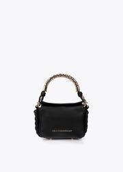 Χιαστί Τσάντα Μαύρη  με μεταλλικό χερούλι  / LF2504058 -  LOLA CASADEMUNT- Default Title