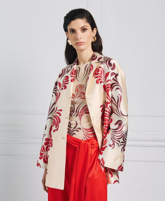 Jacket oversized εμπριμέ