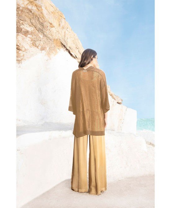 Lurex τρυπητή ζακέτα
