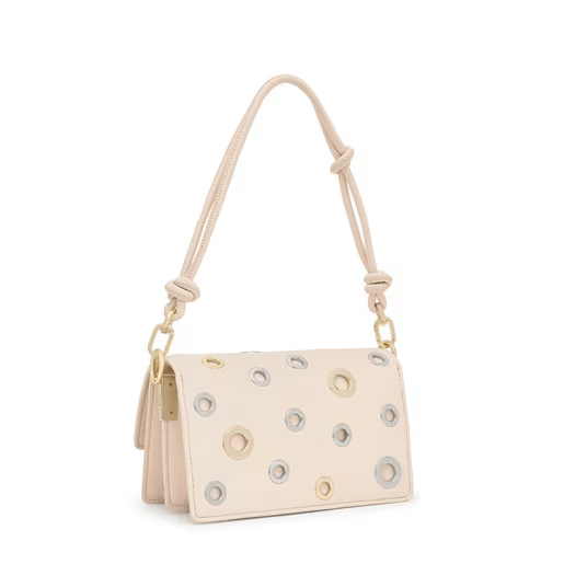 Μικρή τσάντα χιαστί Audree Eyelets σε μπεζ χρώμα