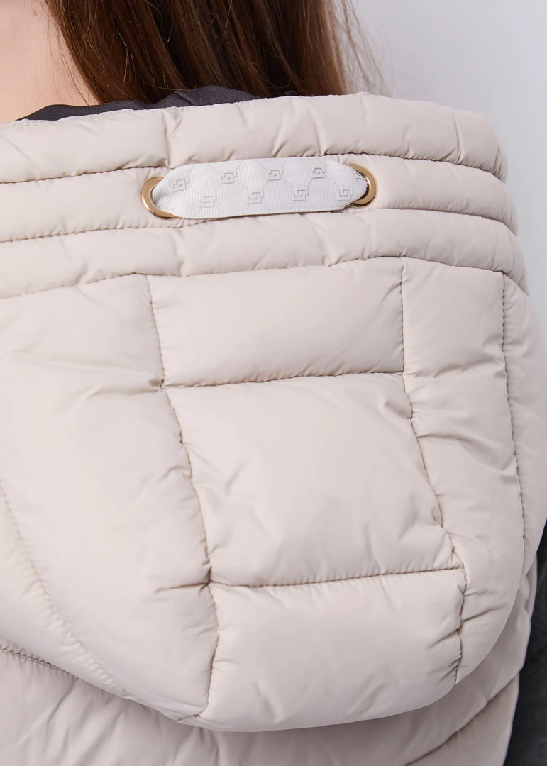 Καπιτονέ Γιλέκο από Nylon με Κουκούλα / 521BD35003 -  GAUDI- Grey / 42-Grey / 46