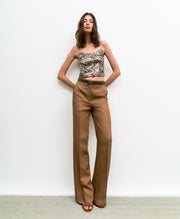 Μπλούζα τοπ παγιέτα/ 33-2008 -  ACCESS FASHION- Brown / 44