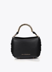 Χιαστί Τσάντα με μεταλλικό χερούλι και ιμάντα / LF2504039 -  LOLA CASADEMUNT- Default Title