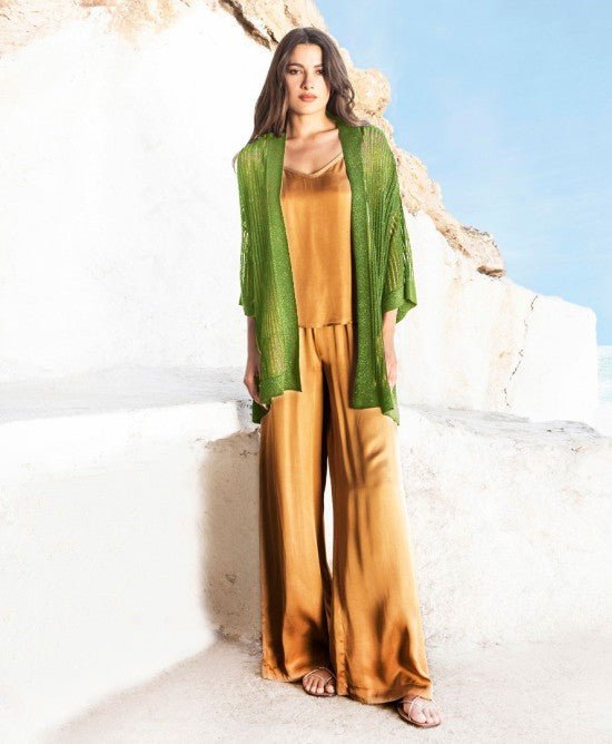 Lurex τρυπητή ζακέτα