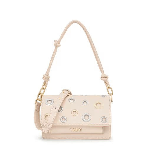 Μικρή τσάντα χιαστί Audree Eyelets σε μπεζ χρώμα