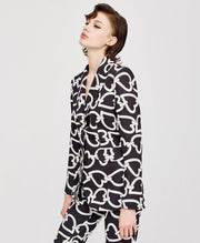 Σακάκι μεσάτο με τύπωμα καρδιές / 43-1008 -  ACCESS FASHION- Black / 50