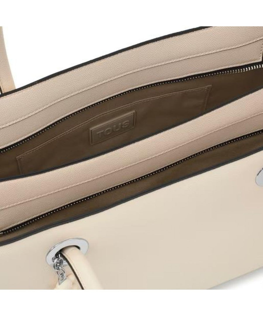 Μεγάλη τσάντα city TOUS Poppy Beige / 2002206001